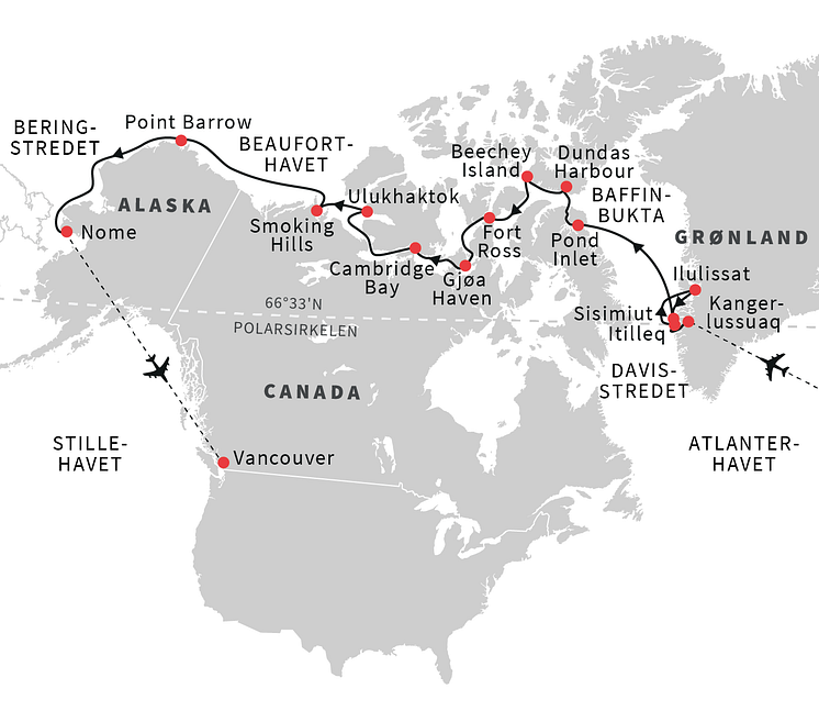 Hurtigruten gjennom Nordvestpassasjen