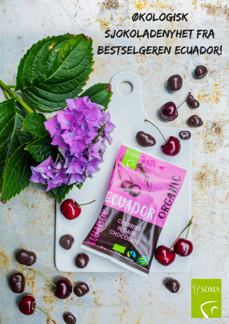 Økologisk sjokoladenyhet fra bestselgeren Ecuador!