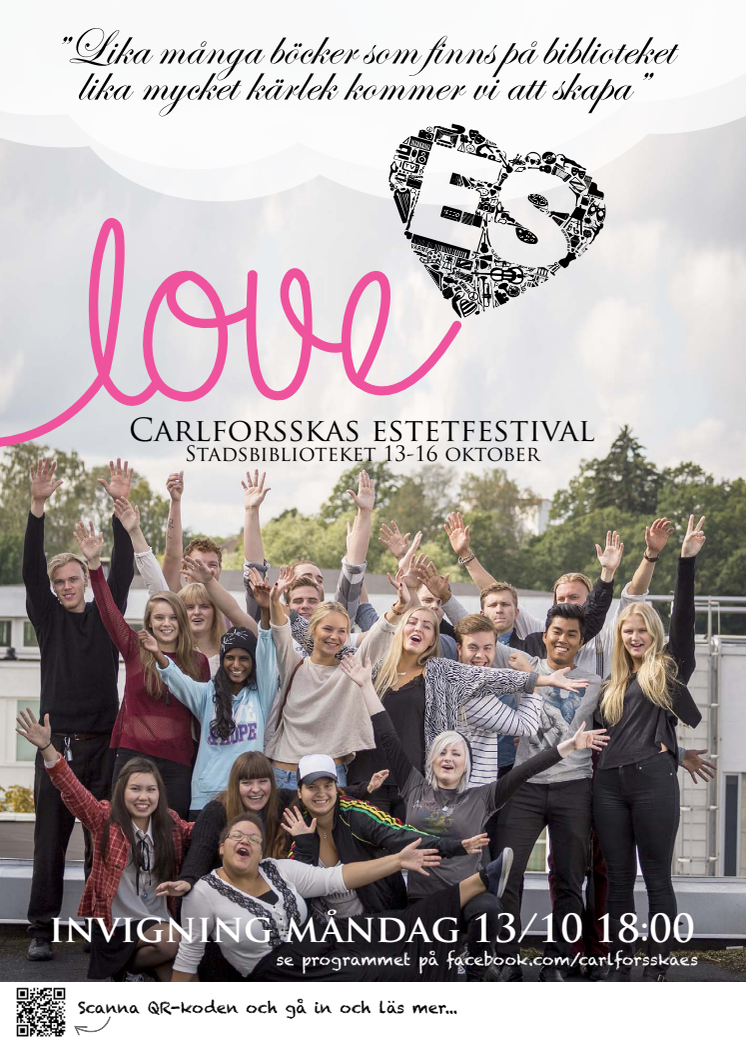Affisch LovES – Carlforsskas Estetfestival på Västerås stadsbibliotek 13–16 oktober 2014