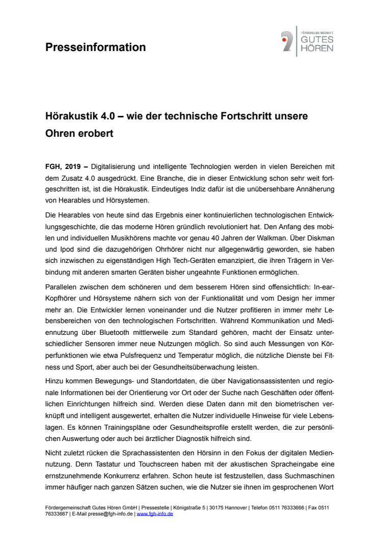 Hörakustik 4.0 – wie der technische Fortschritt unsere Ohren erobert