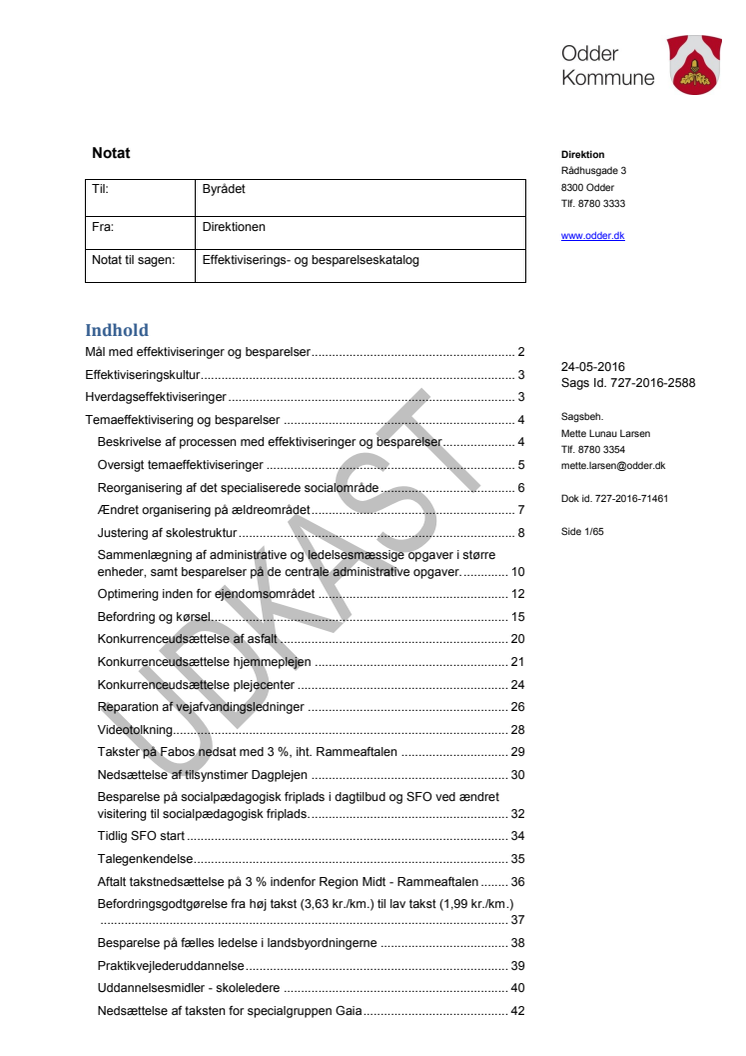 Effektiviserings og besparelseskatalog