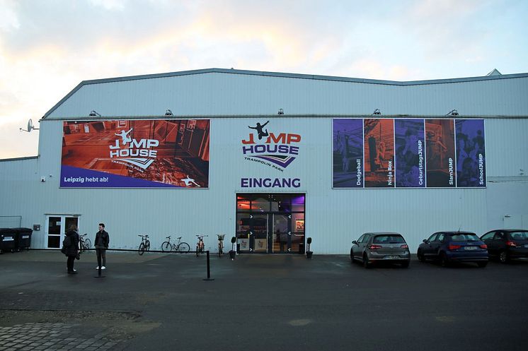 Das JUMP House Leipzig in der Markranstädter Straße 8A im Stadtteil Plagwitz