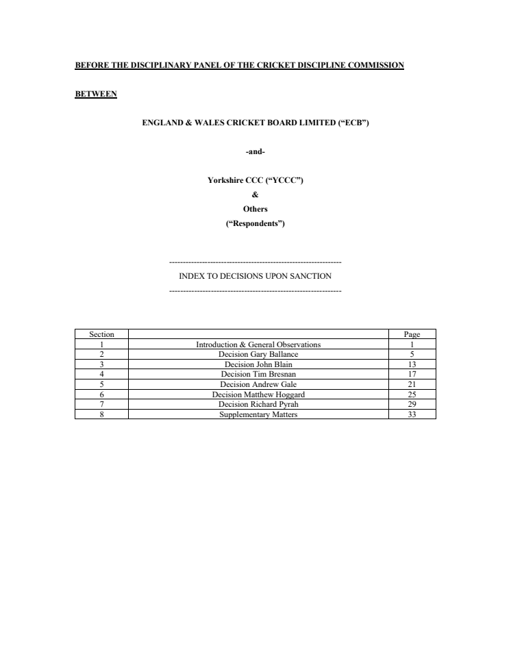 CDC Sanction decisions - ECB v Yorkshire CCC & Others.pdf