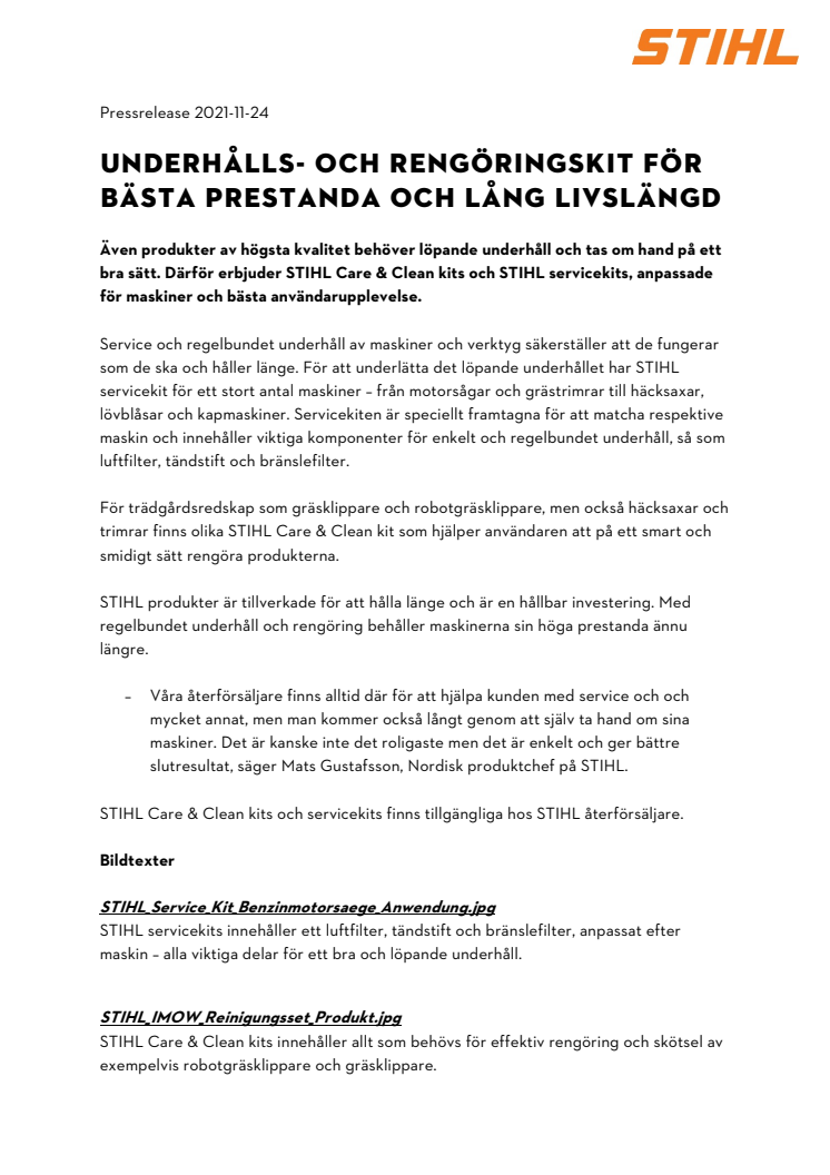 UNDERHÅLLS- OCH RENGÖRINGSKIT FÖR BÄSTA PRESTANDA OCH LÅNG LIVSLÄNGD.pdf