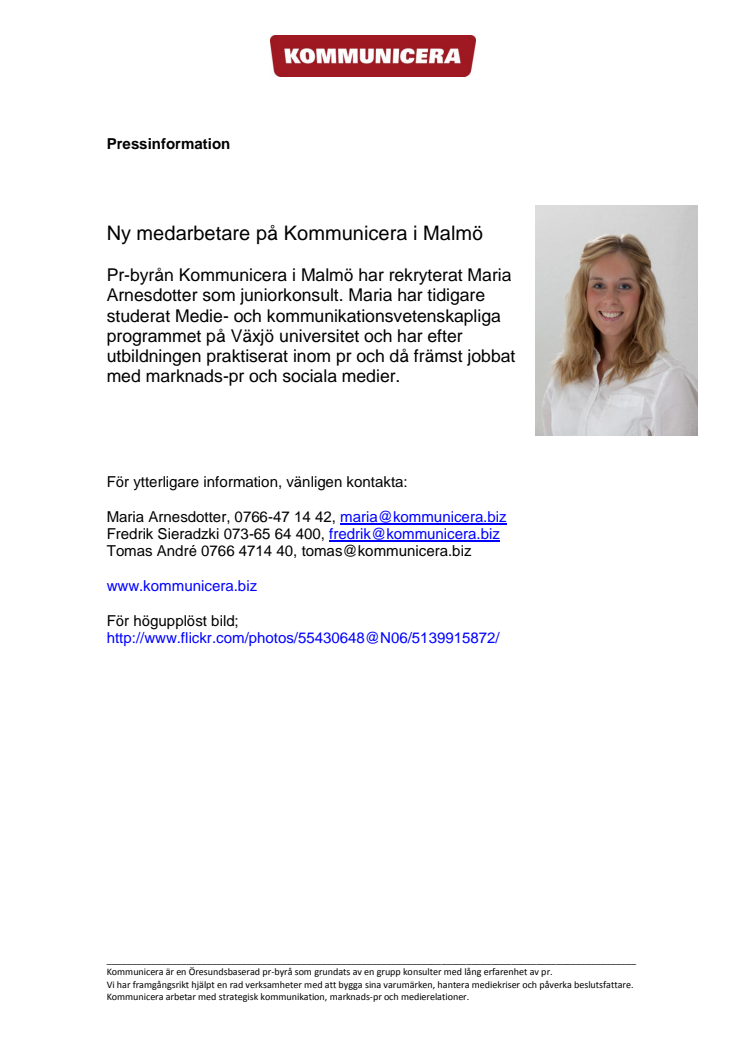 Ny medarbetare på Kommunicera i Malmö
