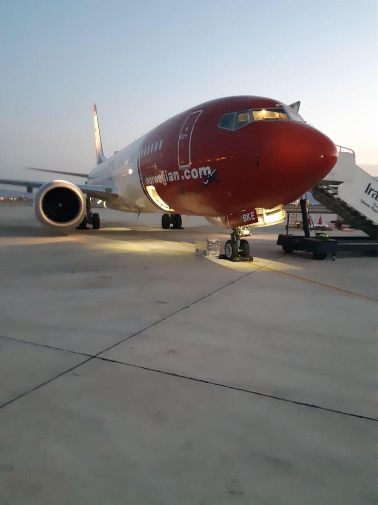 Boeing 737 MAX 8 (LN-BKE) en Shiraz 2