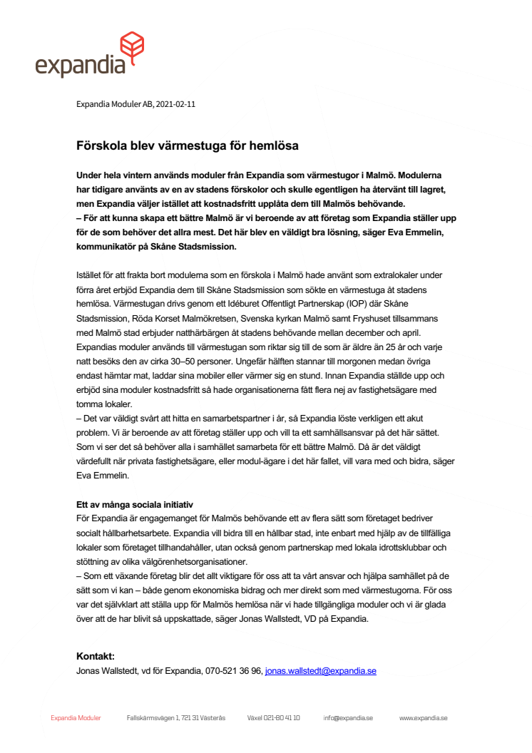 Förskola blev värmestuga för hemlösa