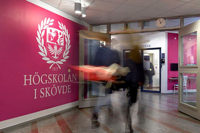 Högskolan i Skövde e-huset, interiör