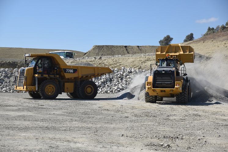 Caterpillar Operator Challenge 2019, europafinalen. Janne Hirsikangas kör hjullastare.