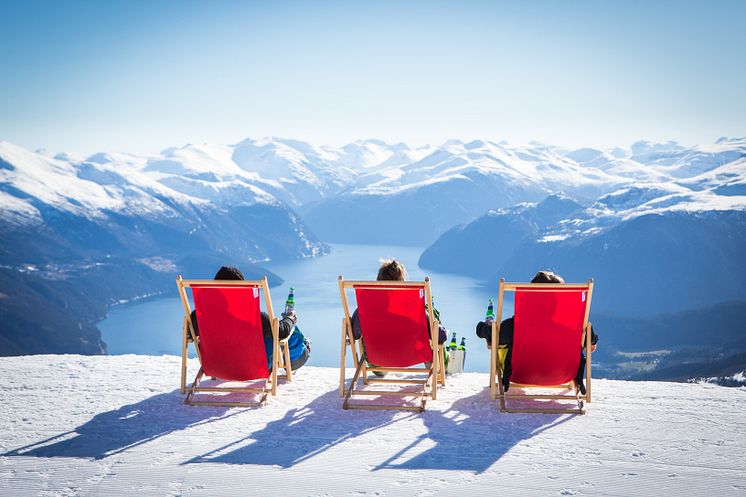 Enjoying the view from Strandafjellet mountain-Photo Haavard Myklebust