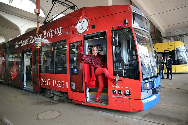 Auerbachs Keller - Mephisto in der Jubiläumsstraßenbahn