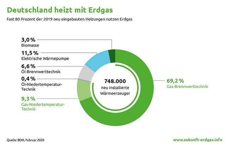 Deutschland heizt mit Erdgas