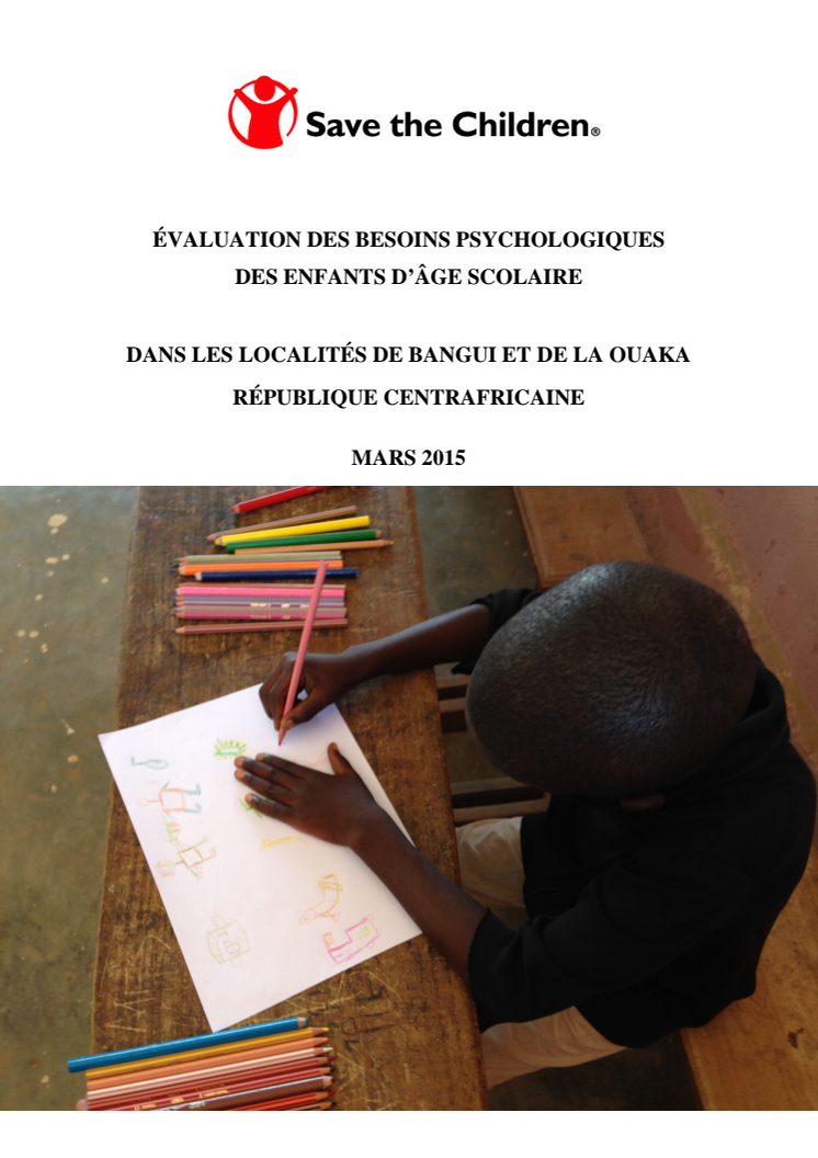 ÉVALUATION DES BESOINS PSYCHOLOGIQUES DES ENFANTS D’ÂGE SCOLAIRE