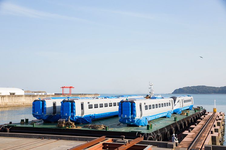 First of Nova 1, bullet train inspired fleet leaves Japan on its way to transform journeys in the North and Scotland