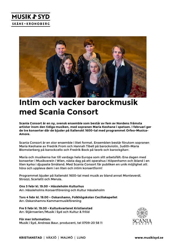 Intim och vacker barockmusik med Scania Consort