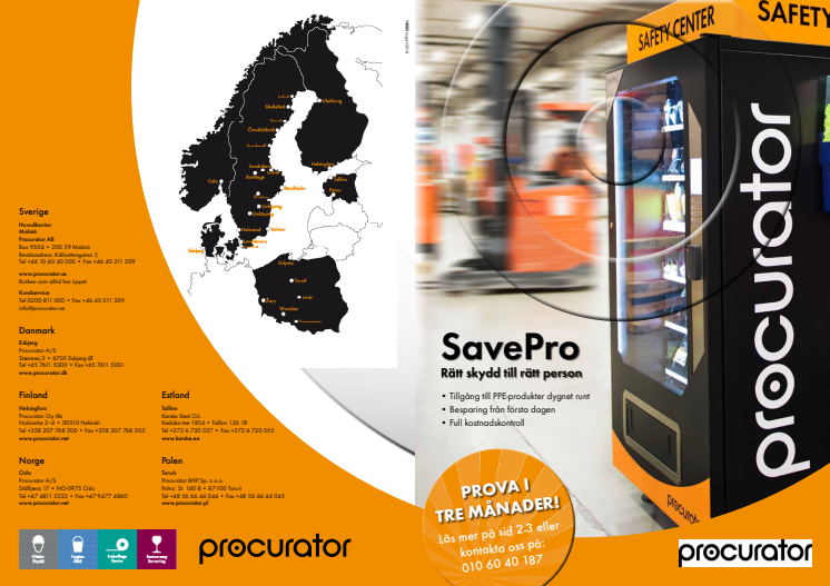 Broschyr: SavePro Vending machine, SaveRent och SaveBox