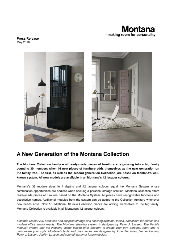 A New Generation of the Montana Collection   