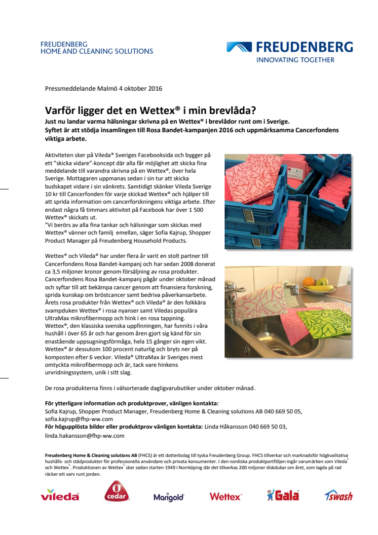 Varför ligger det en Wettex® i min brevlåda?