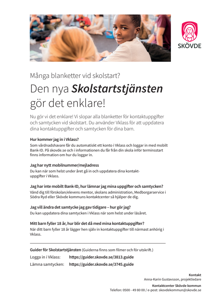 Den nya Skolstartstjänsten gör det enklare