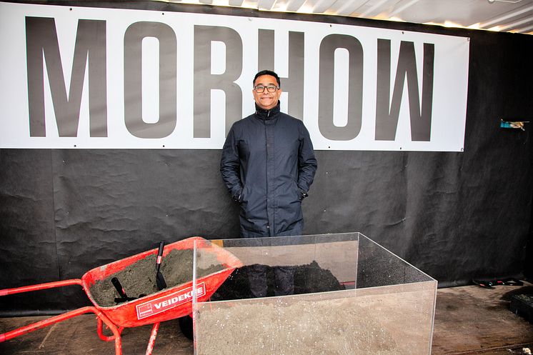 Co-Founder and CTO Rahul Fotedar at Morrow Cornerstone Ceremony