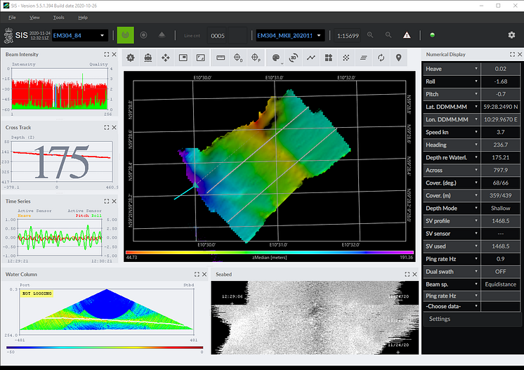 The new EM 304 MKII echo sounder from KONGSBERG boasts long range precision with a wide swath 