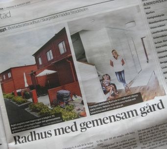 Radhus  med gemensam gård 