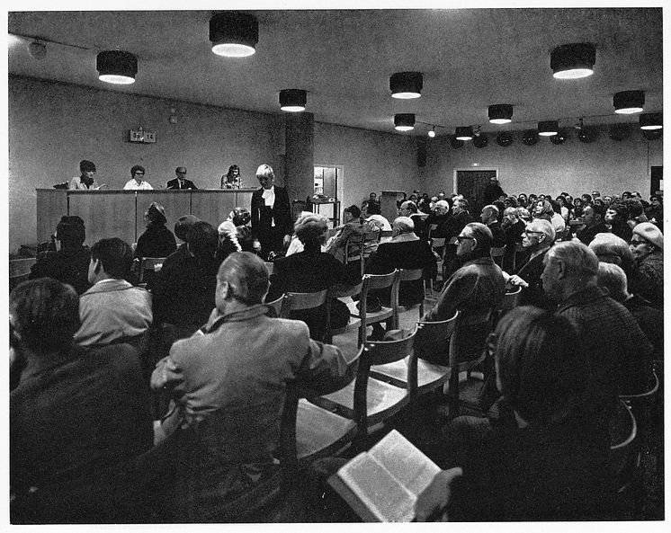 Stora auktionssalen på Norrtullsgatan, 1974