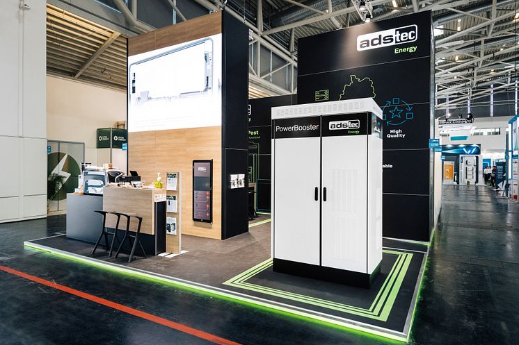 ADS-TEC Energy presents its all-in-one industrial storage solutions PowerBooster and StorageRackSystem at "ees Europe"