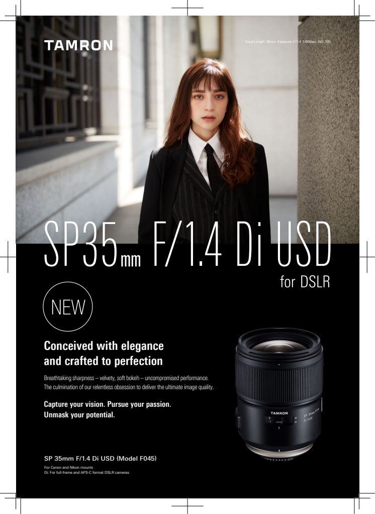 Tamron SP 35mm f/1.4 Di USD Flyer