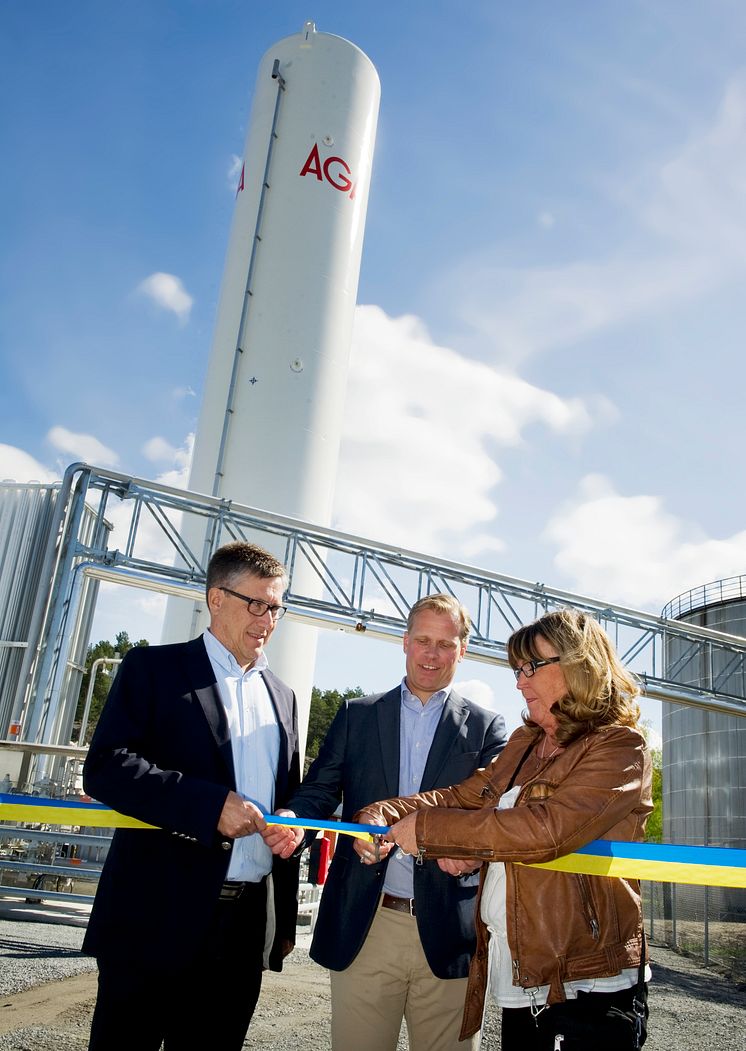 Invigning av nya naturgasanläggningen vid Gyprocs fabrik i Bålsta