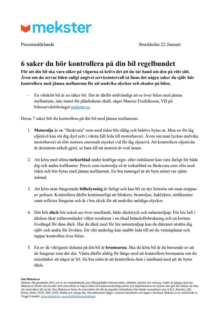 6 saker du bör kontrollera på din bil regelbundet 