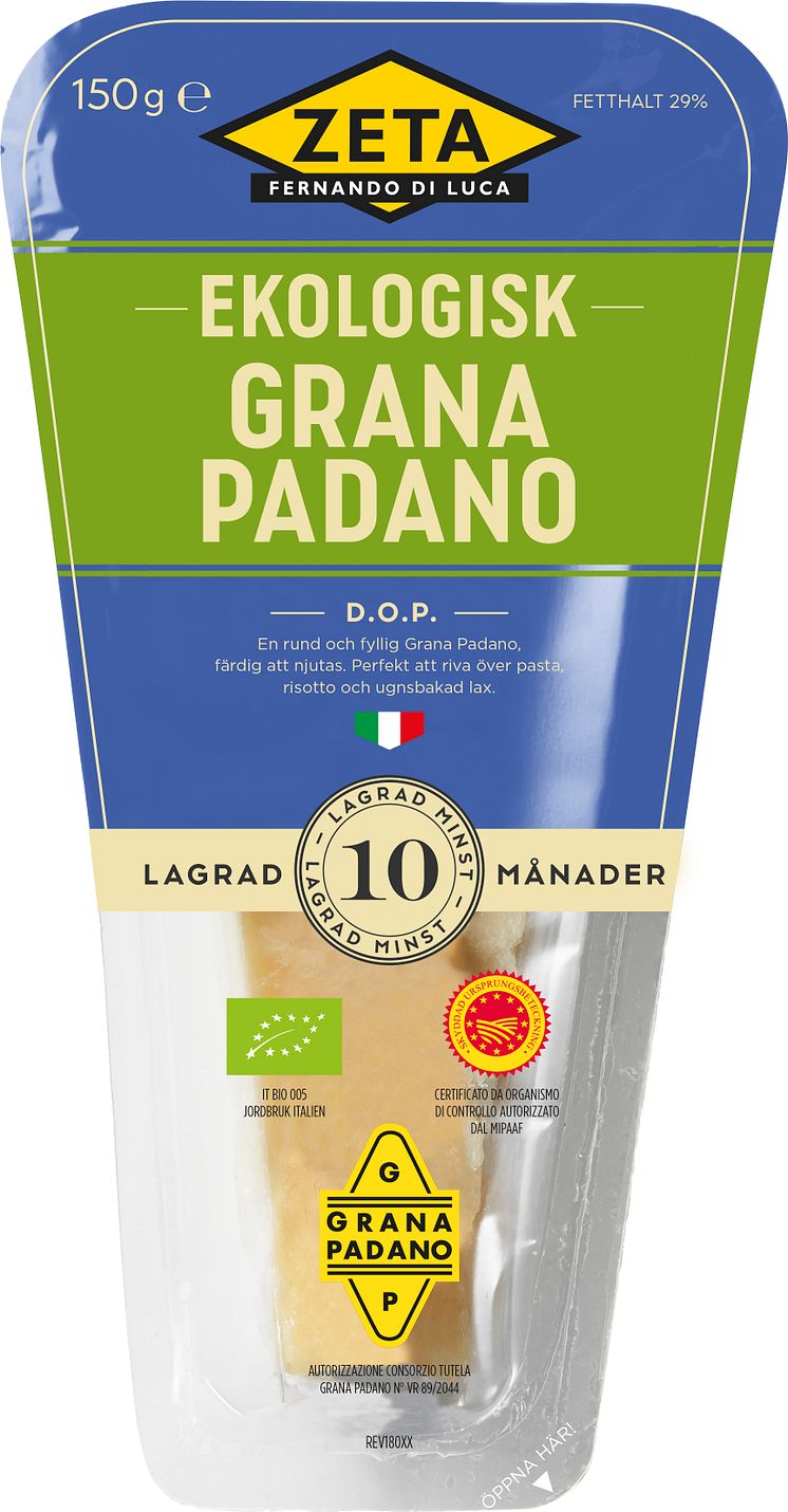 Zeta Grana Padano ekologisk produktbild