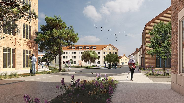 Huvudbild - Gatuvy Elinelund etapp 3 - Illustration Brunnberg & Forshed och Land arkitektur