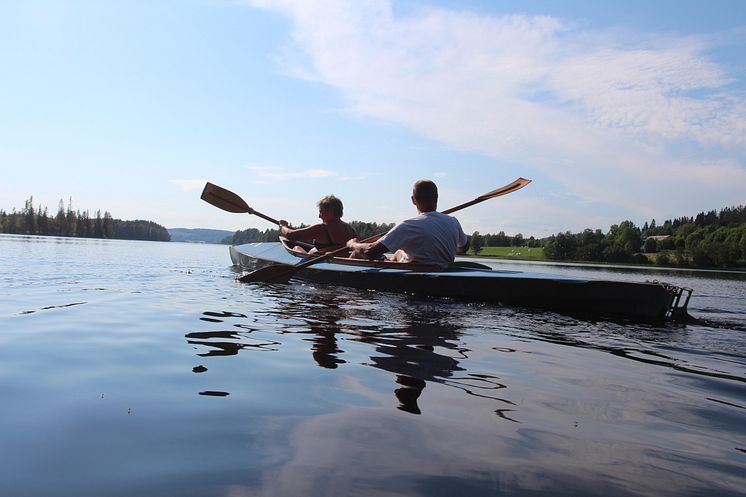 Paddling på Långsjön i Härnösand, Höga Kusten