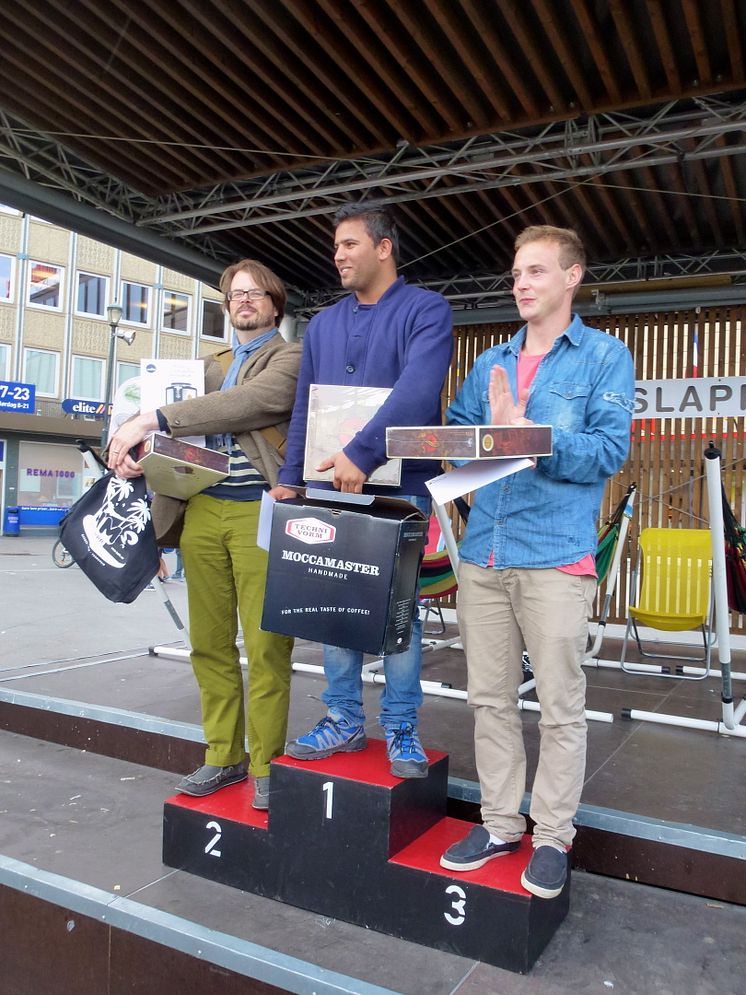Tre vinnere på seierspallen NM i Slappa Trondheim