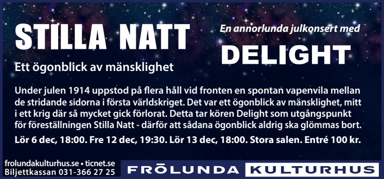 ​Stilla natt - En annorlunda julkonsert med Delight