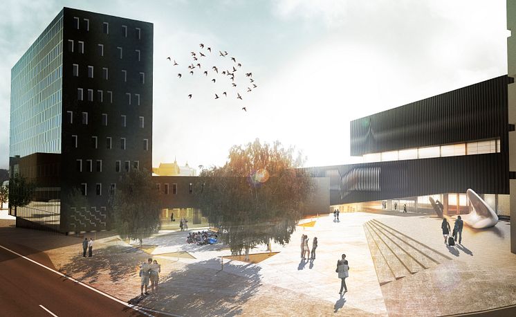 "Back in Black". Competition finalist in the international design competition for the New National Arts Museum at Vestbanen. Rodeo Arkitekter in collaboration with Torger Wendelbo and Sondre Gundersen.
