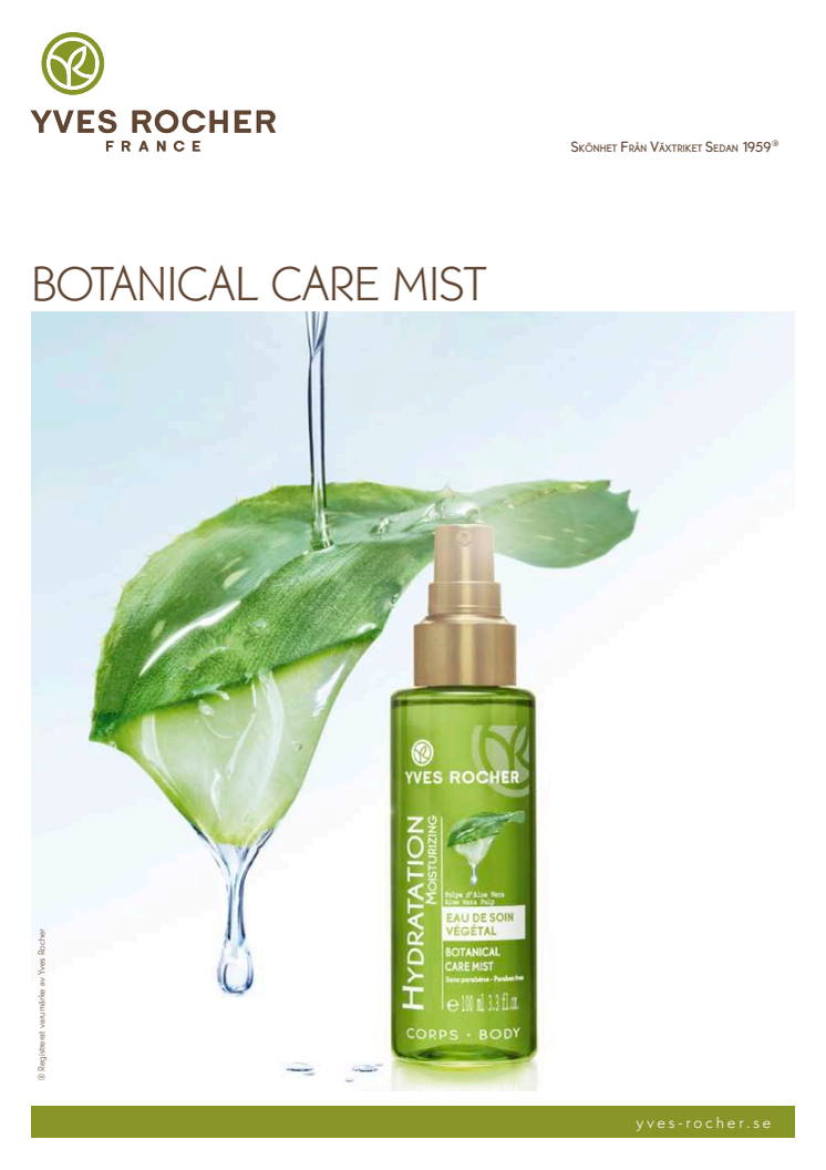 Pressinformation om Botanical Care Mist