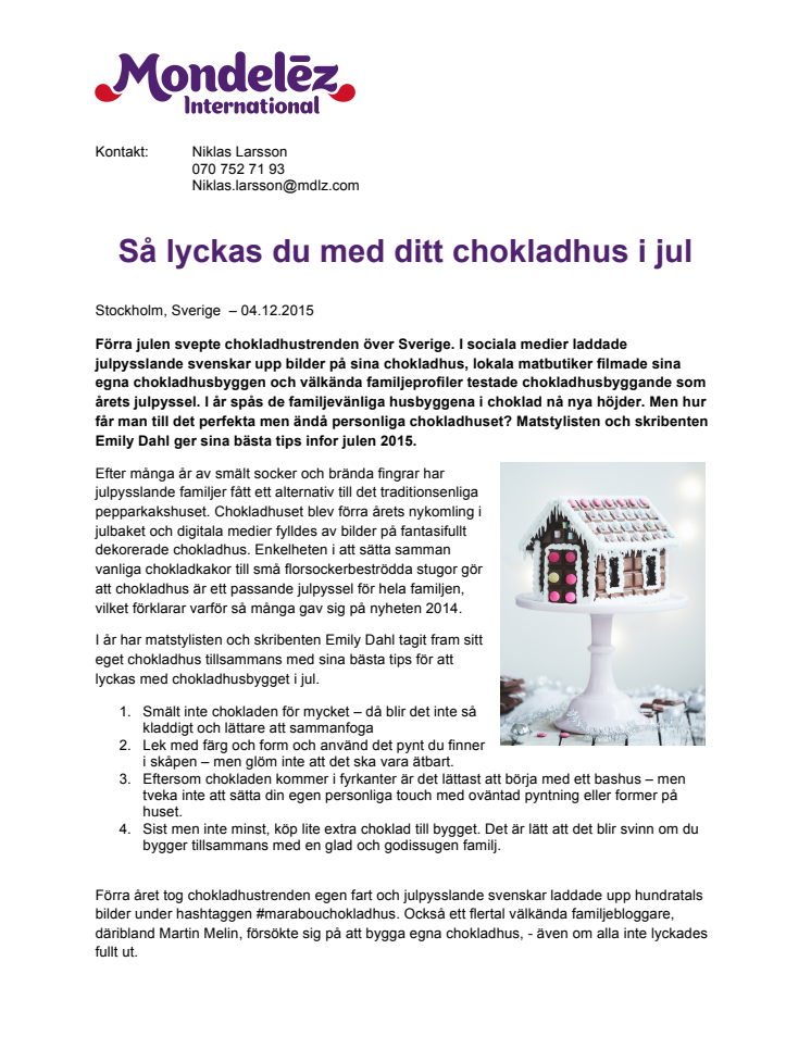 Så lyckas du med ditt chokladhus i jul