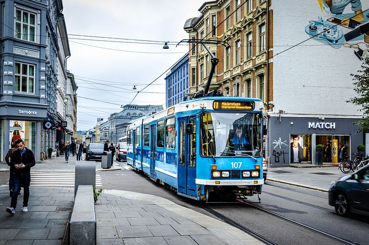 Trikken er tilbake i Bogstadveien igjen