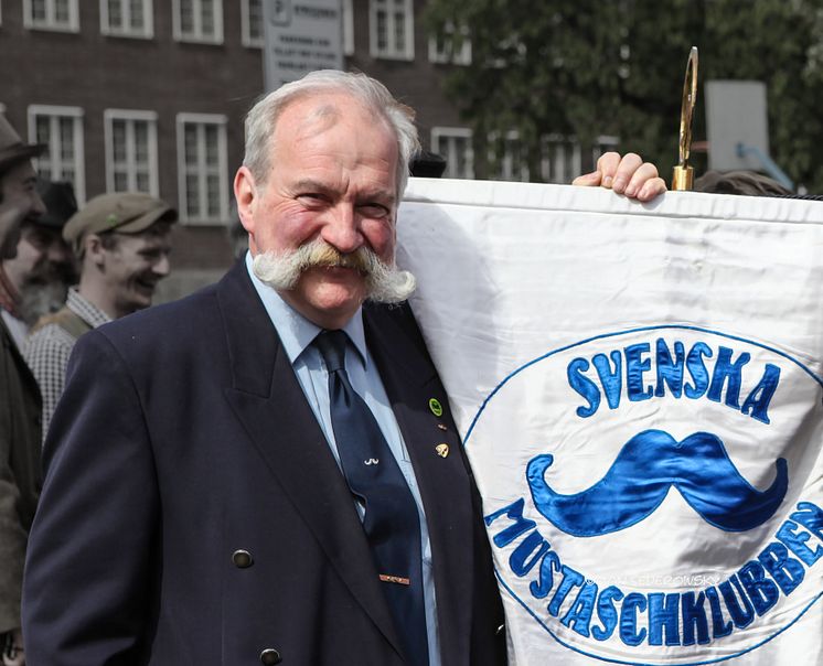 Hans Hamrin, ordförande i Svenska Mustaschklubben