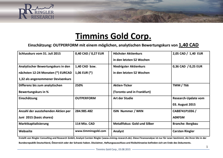 Ringler Research_Timmins Gold_German_03.08.15