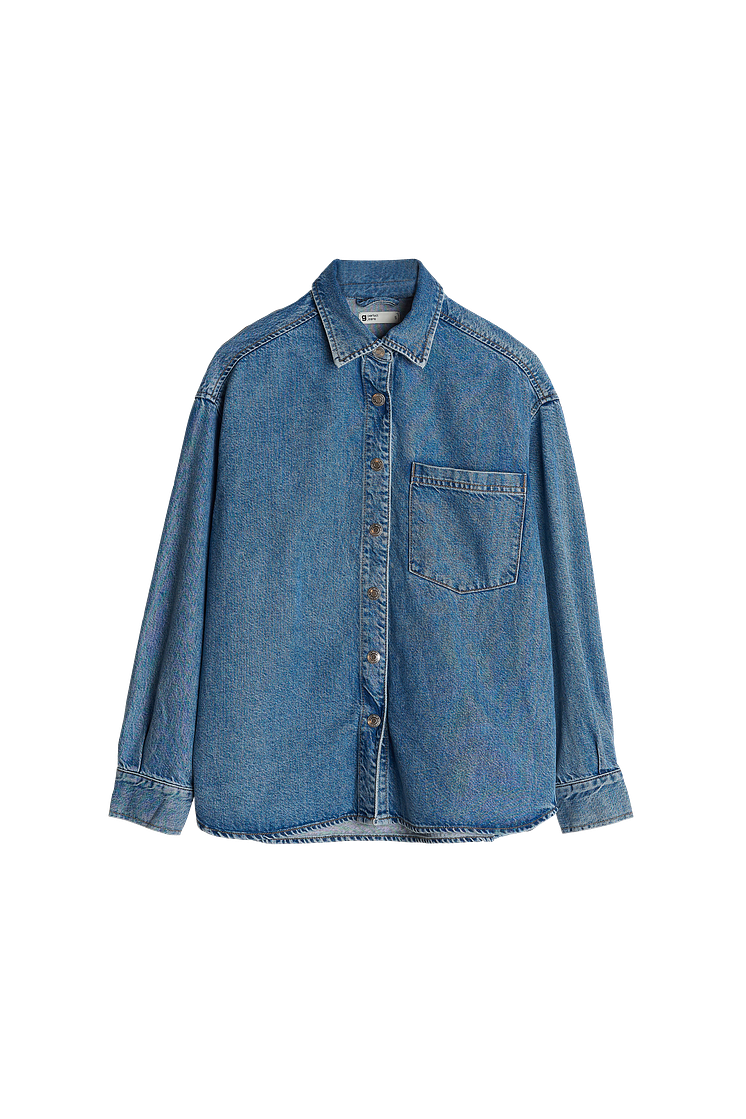 Oversized denim shirt