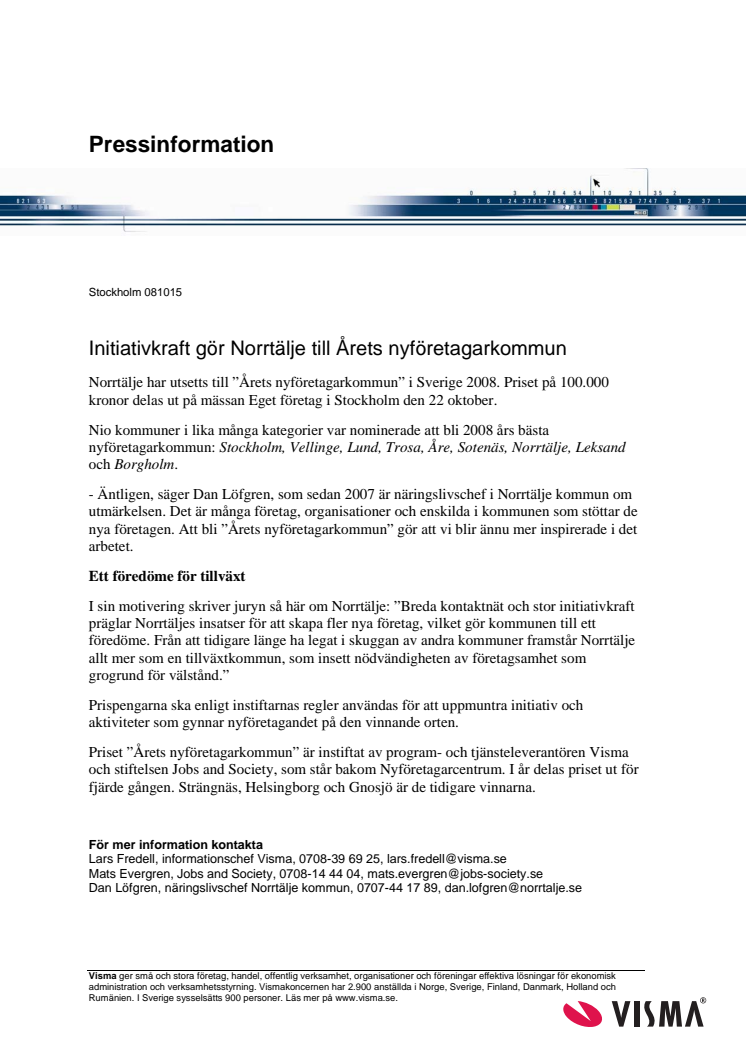 Initiativkraft gör Norrtälje till Årets nyföretagarkommun