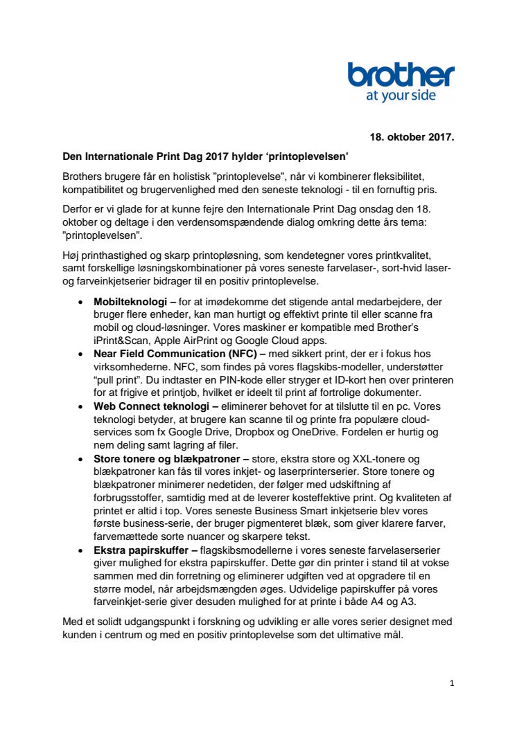 Den Internationale Print Dag 2017 hylder ‘printoplevelsen’ 