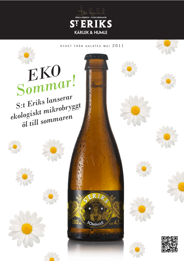 S:t Eriks lanserar Sommar Ale - sin första ekologiska öl 