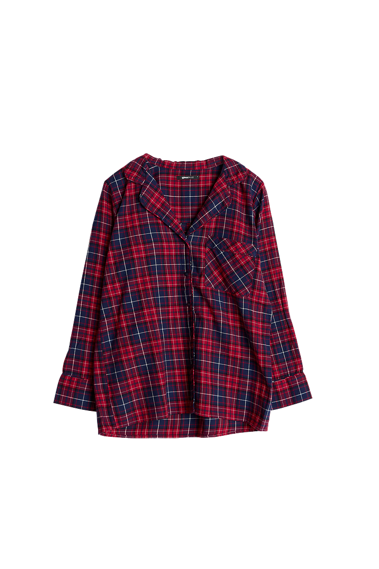 Linn flannel shirt - red/navy check 