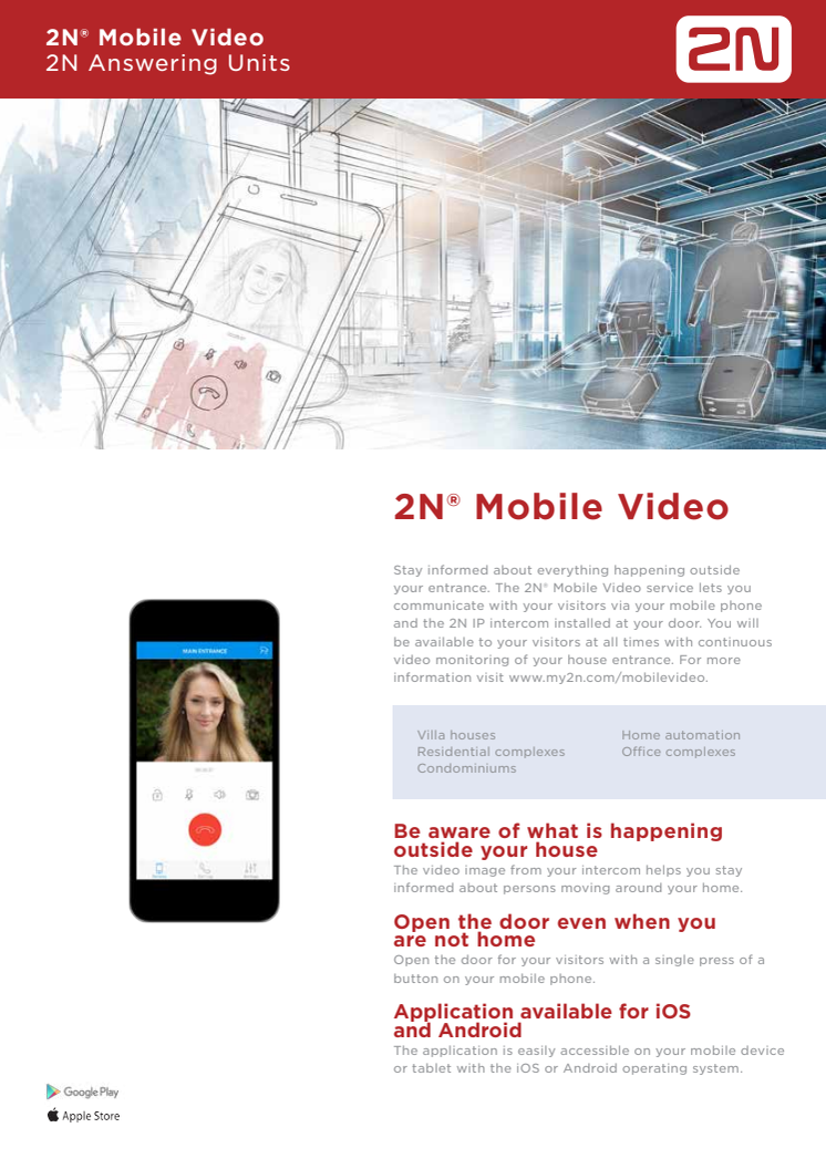 Porttelefoner från Gate Security - 2N Mobile Video