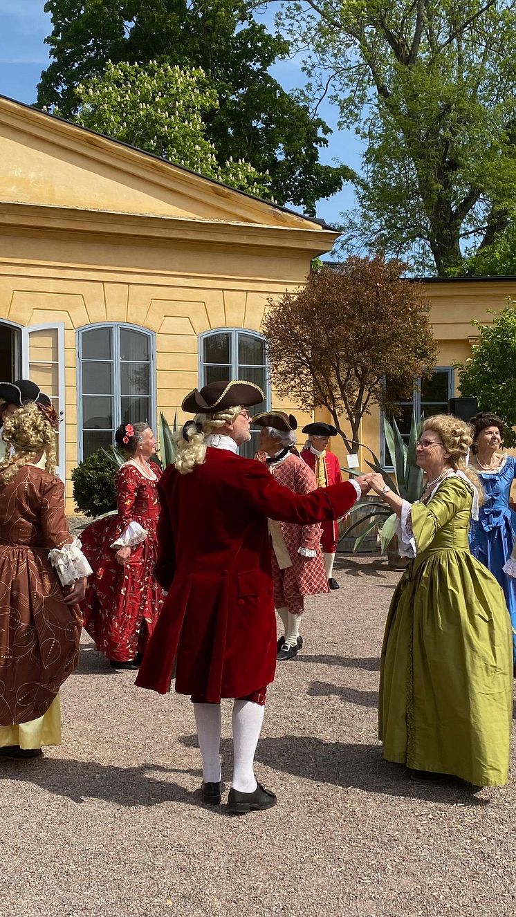 Dansgruppen Branicula vid Linnés trädgårdsfest