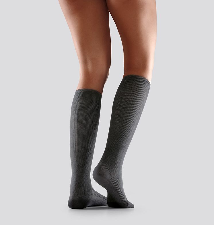 Mabs Compression Socks Cotton Knee Grey